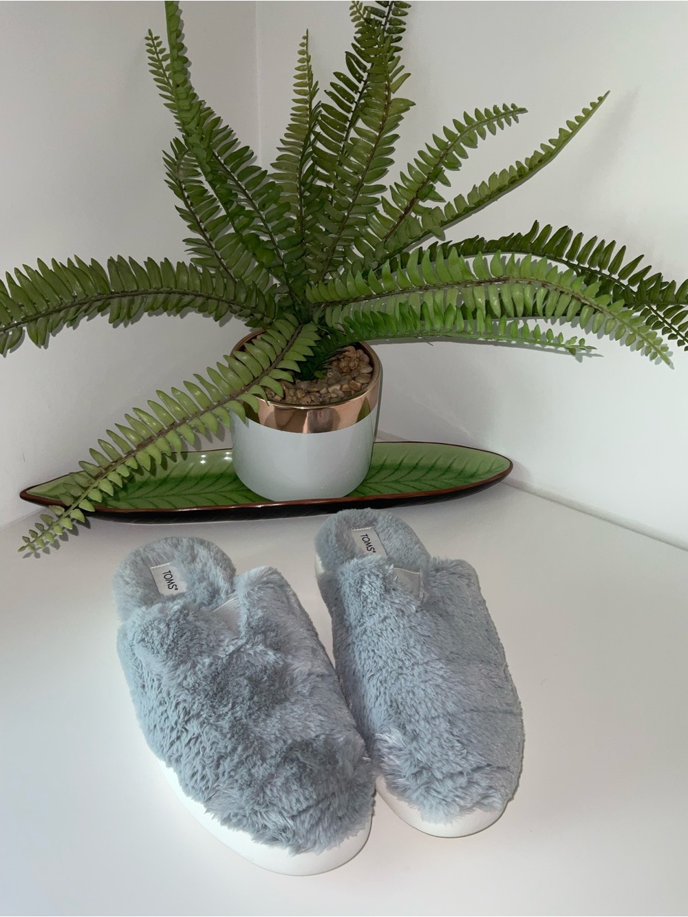 Toms Alpargata Plush Faux-Fur Slippers